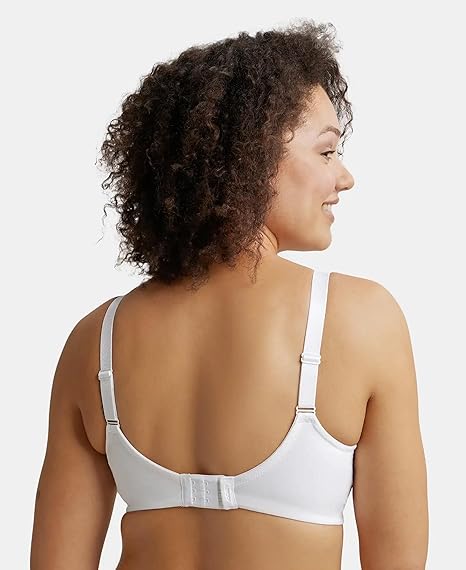 Jockey ES27 Women’s Wirefree Minimizer Cotton Bra – Full Coverage with Broad Wings
